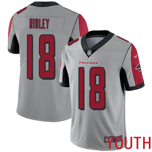 Atlanta Falcons Limited Silver Youth Calvin Ridley Jersey NFL Football #18 Inverted Legend->youth nfl jersey->Youth Jersey